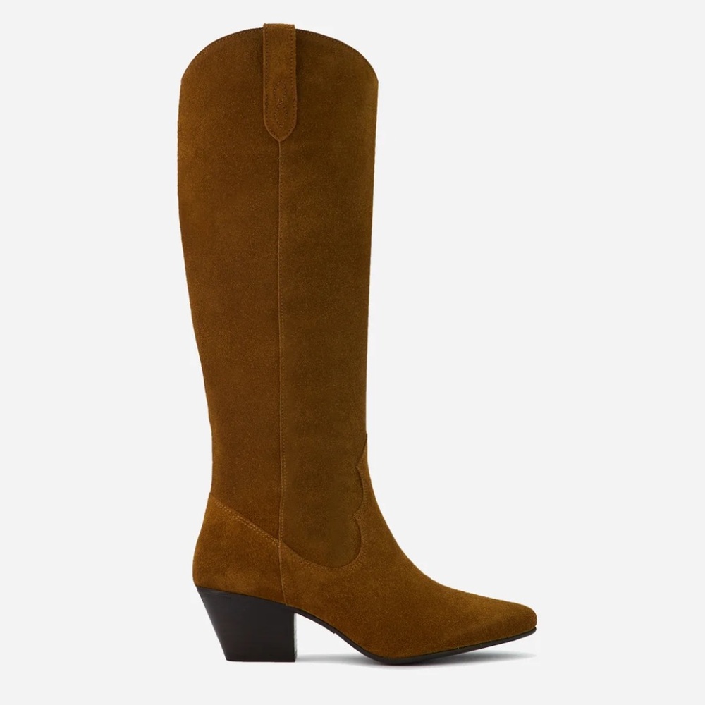 DuoBoots Saffron Knee-High Boots in Tan Suede, size 37 (US 6.5), 40